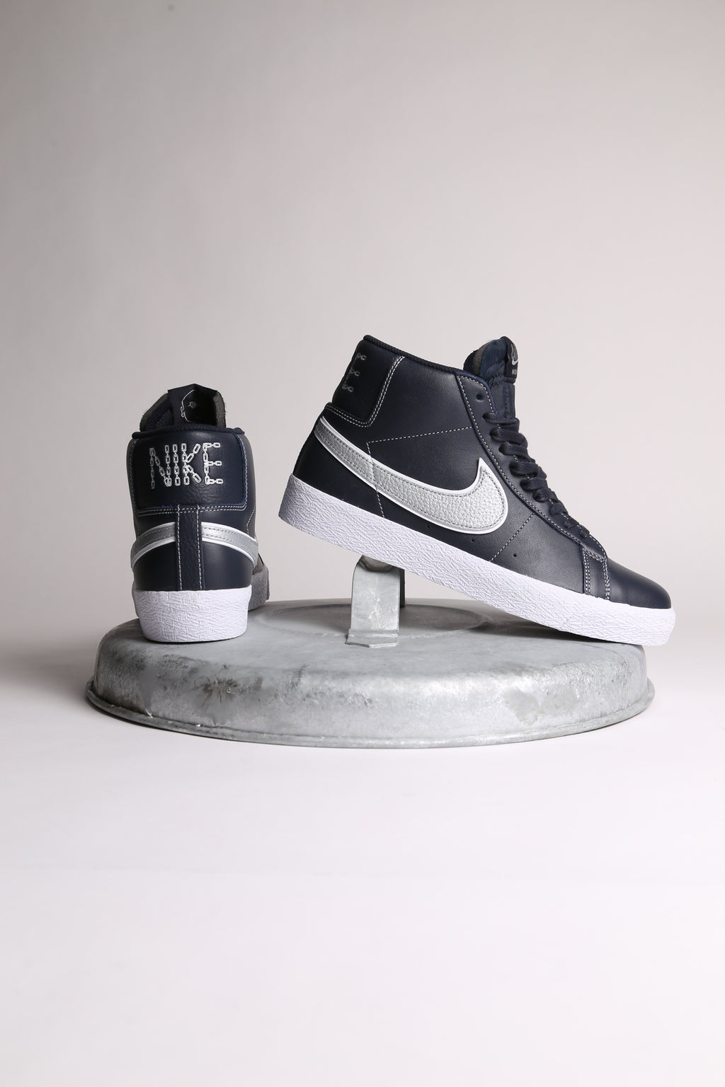 Nike Sb Blazer Mid X Mason Silva - Blackend Blue Wolf Grey