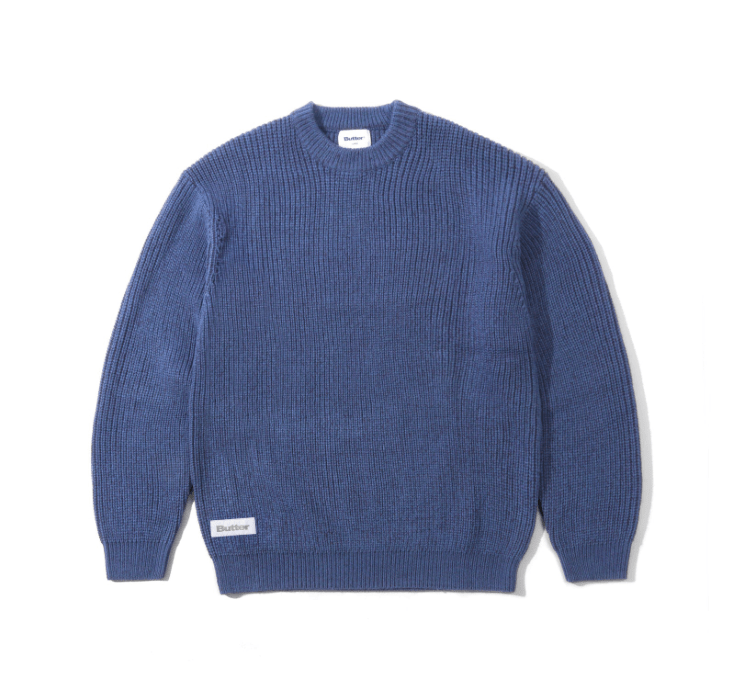 Butter Goods Drain Knit Sweater - Midnight Blue - Spin Limit Boardshop