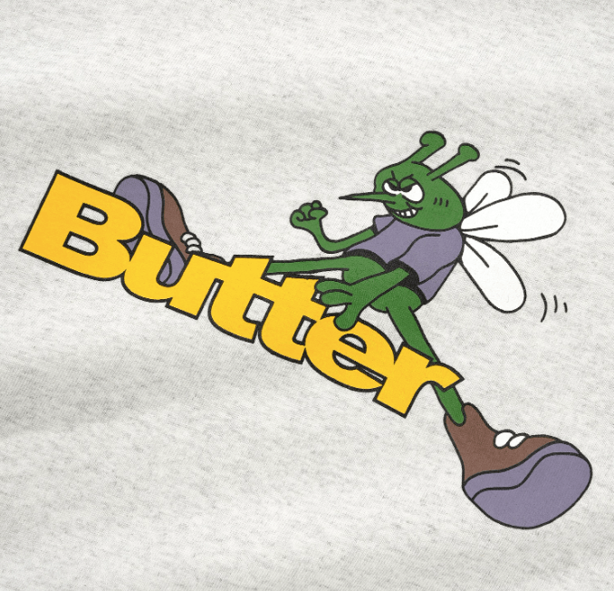 Butter Goods Skeeter Logo Tee - Ash - Spin Limit Boardshop