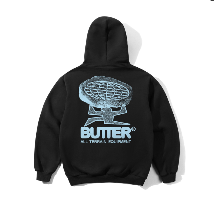 Butter Goods Terrain Pullover Hood - Black - Spin Limit Boardshop