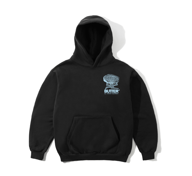 Butter Goods Terrain Pullover Hood - Black - Spin Limit Boardshop