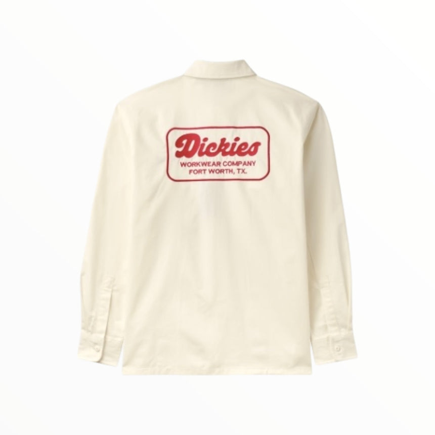 Dickies Woven Twill Shirt - Blanc - Spin Limit Boardshop