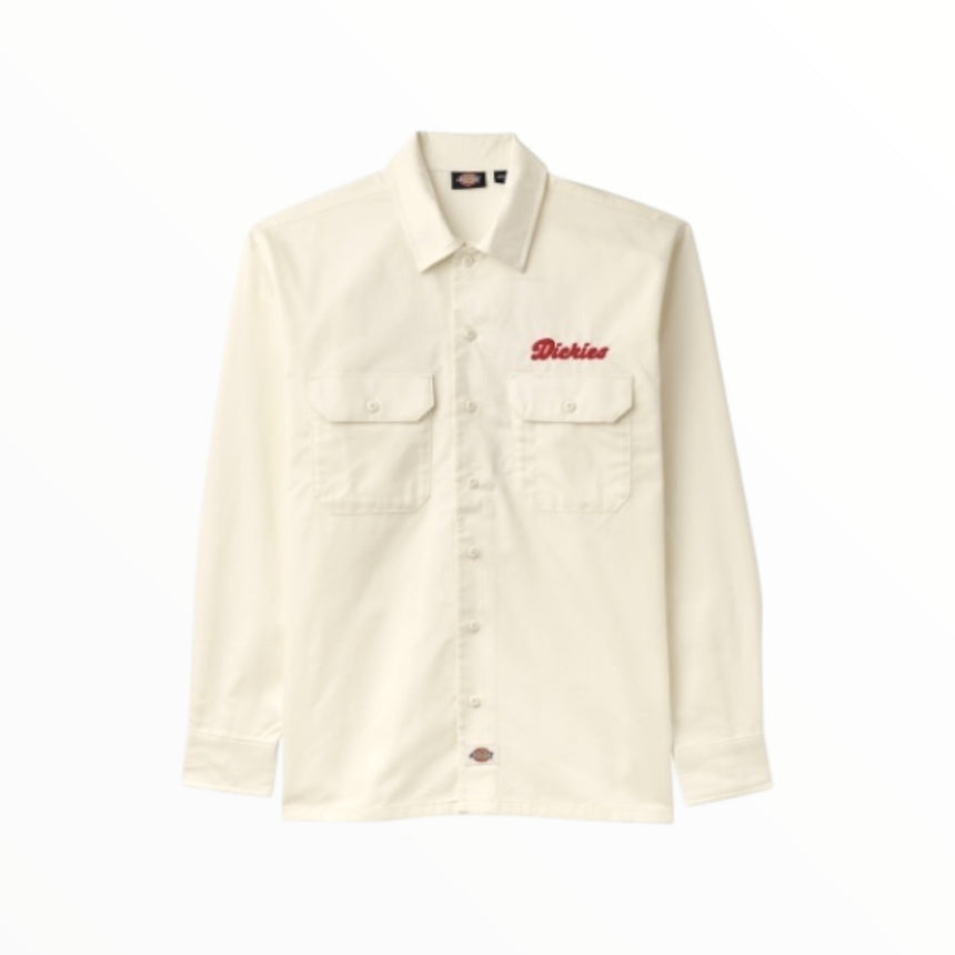 Dickies Woven Twill Shirt - Blanc - Spin Limit Boardshop