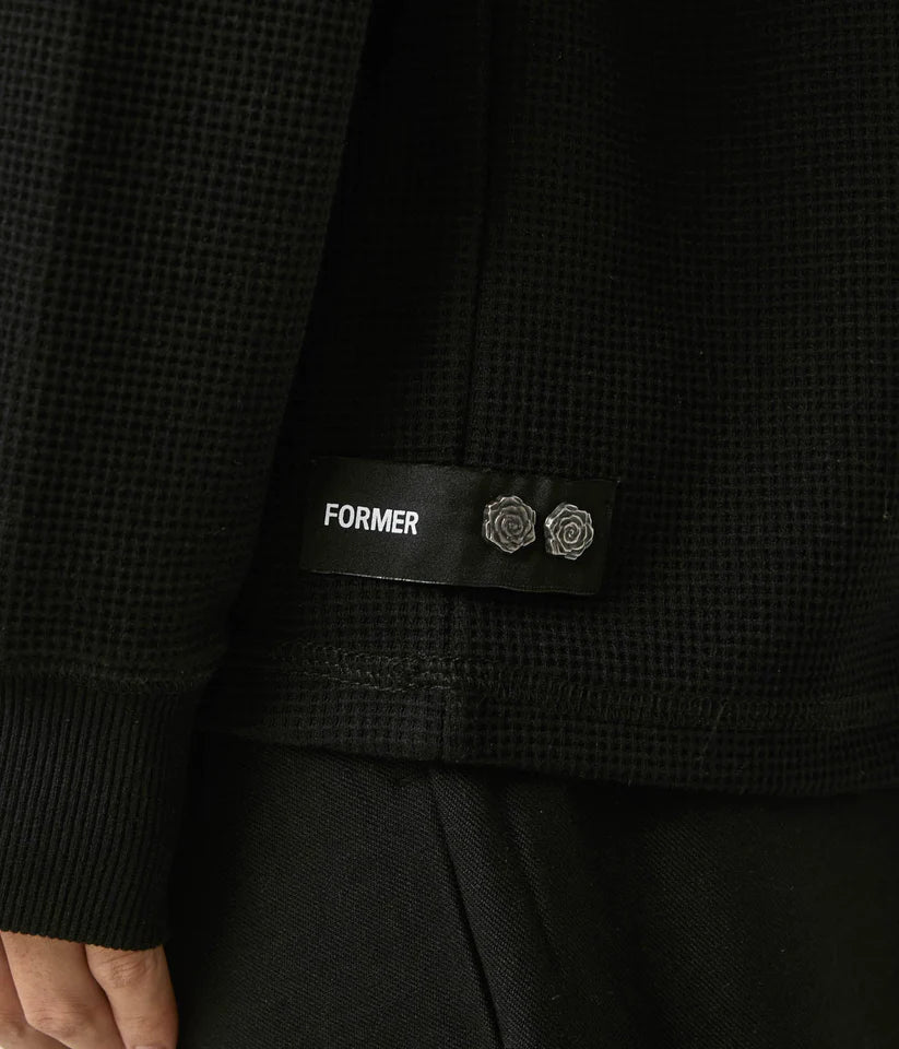 Former Anderson Waffle Longsleeve - Black - Spin Limit Boardshop