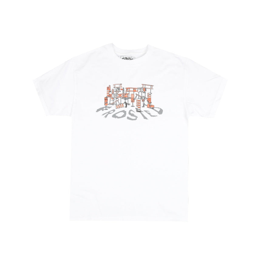 Frosted Mtl Graphic Tee - White - Spin Limit Boardshop