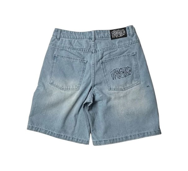 Frosted Wavy Shorts - Light Blue - Spin Limit Boardshop