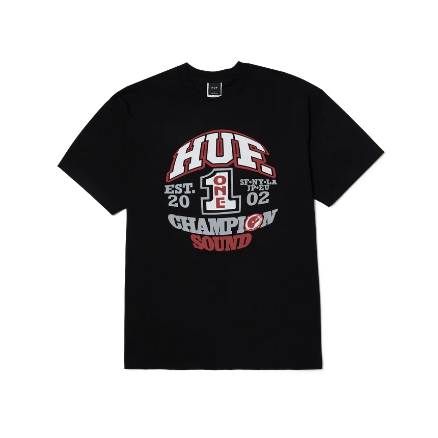 Huf Champion Sound Tee - Black - Spin Limit Boardshop