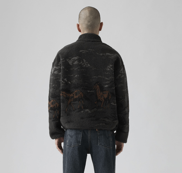 Levi's Idyllwild Sherpa Popover Running Horses - Dark Phantom - Spin Limit Boardshop