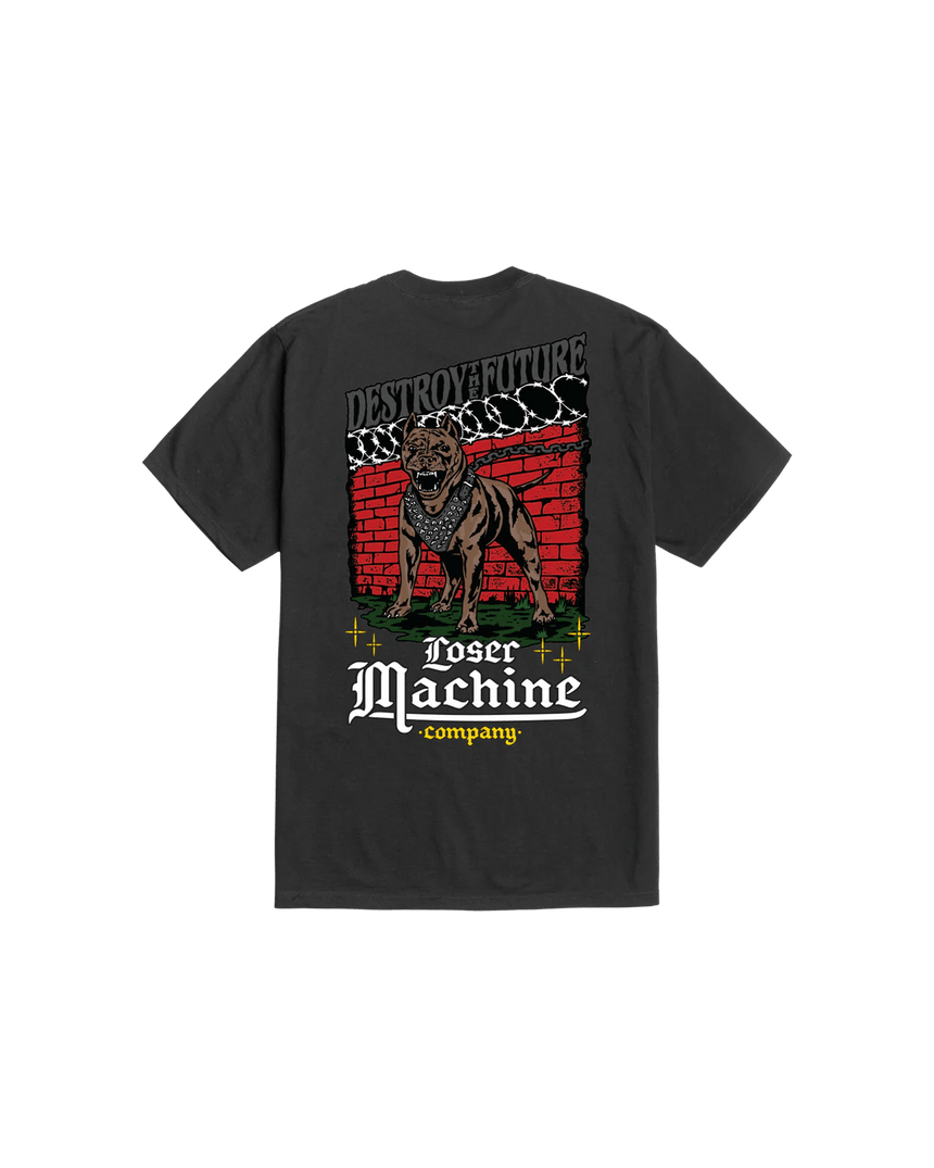 Loser Machine Guard Dog Tee - Black - Spin Limit Boardshop