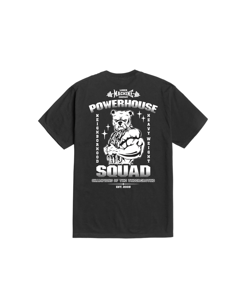 Loser Machine Powerhouse Tee - Black - Spin Limit Boardshop
