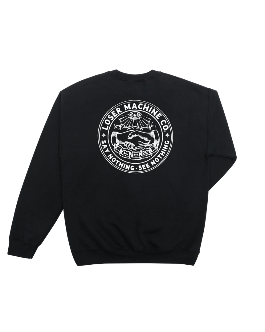 Loser Machine Secret Society Crew - Black - Spin Limit Boardshop