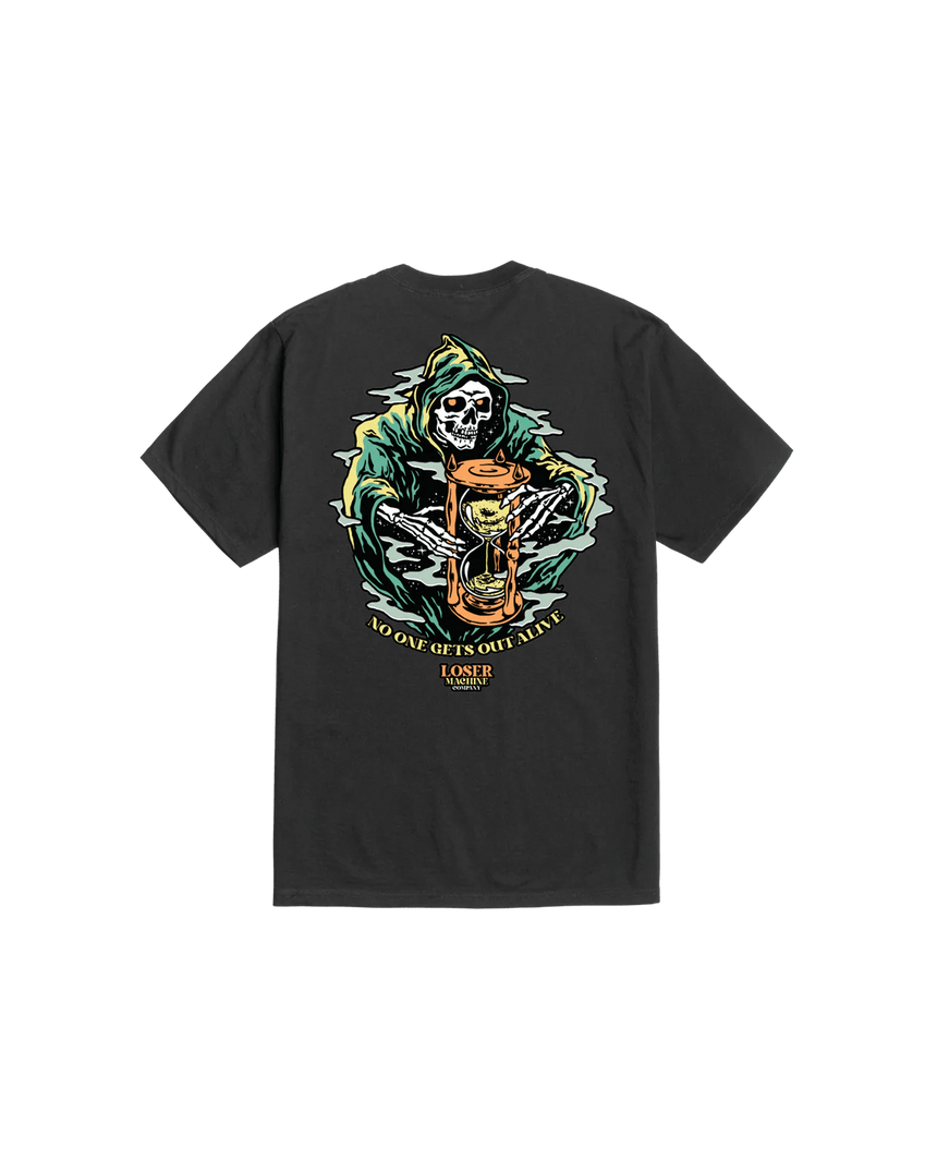 Loser Machine Time's Up Tee - Black - Spin Limit Boardshop