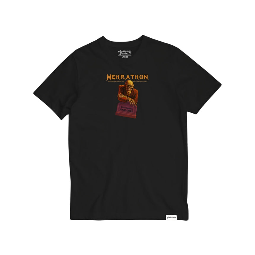 Mehrathon Skating Is Dead Tee - Black - Spin Limit Boardshop