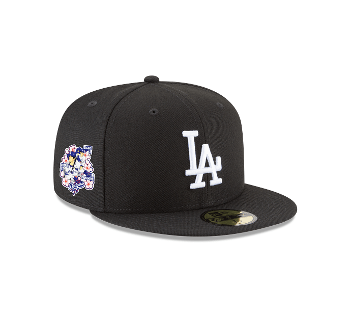 New Era Cap 59Fifty Fitted Side Patch Multi Player Los Angeles Dodgers - Black - Spin Limit Boardshop