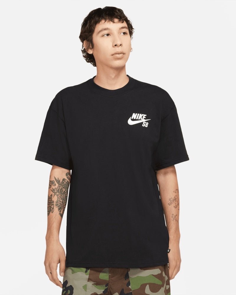 Nike Sb Skate Logo Tee Black Spin Limit Boardshop