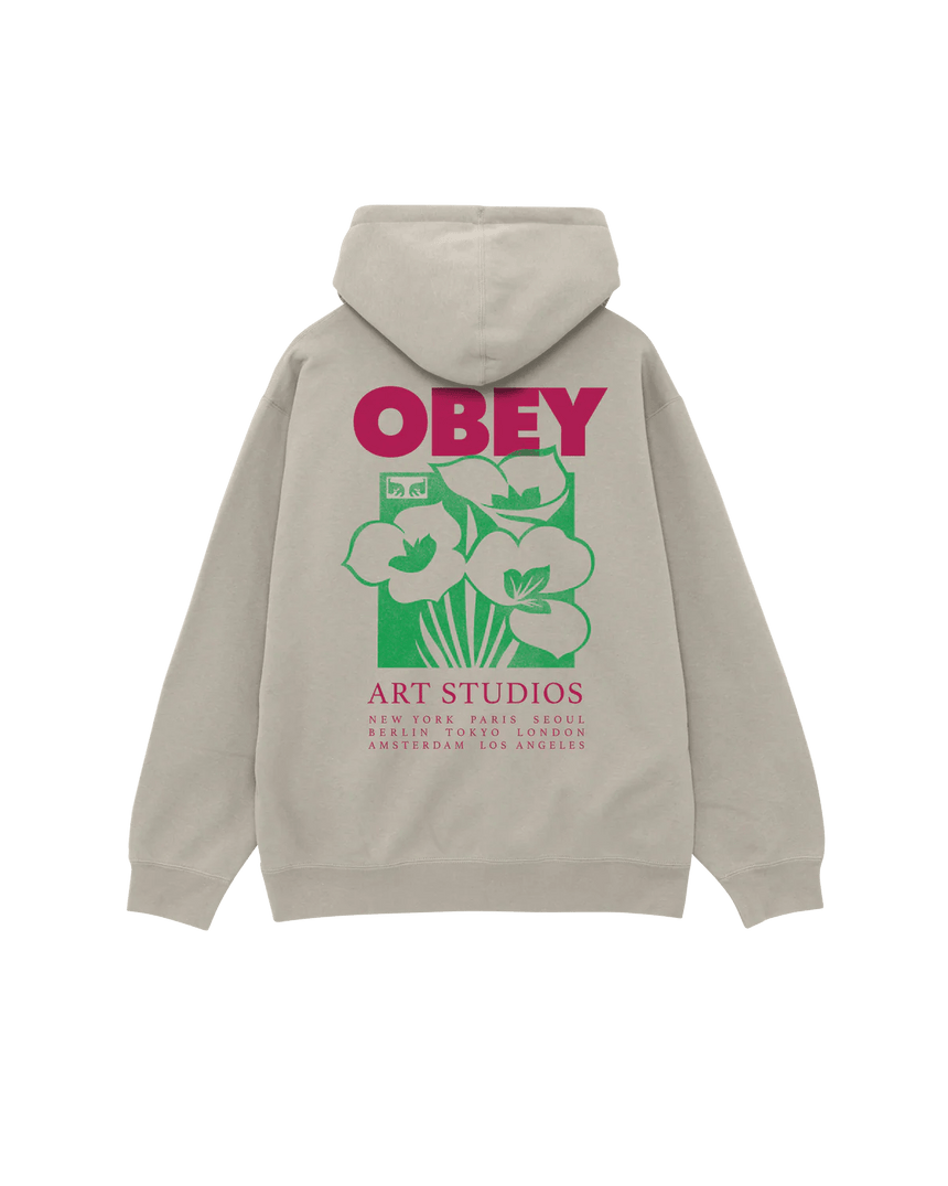 Obey Art Studio Flowers Hoodie - Moonstruck - Spin Limit Boardshop