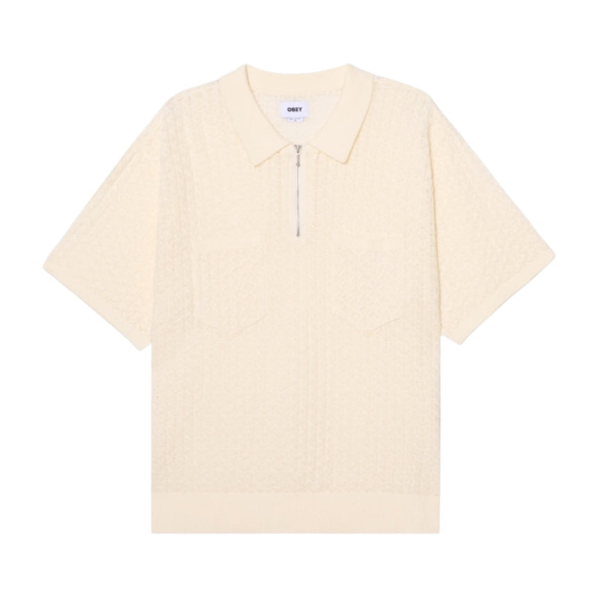 Obey Grant Quater Zip Sweater - Birch - Spin Limit Boardshop