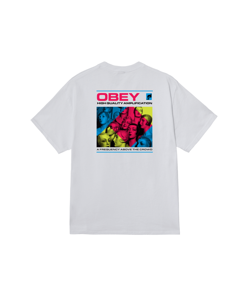 Obey High Quality Amplification Tee - White - Spin Limit Boardshop