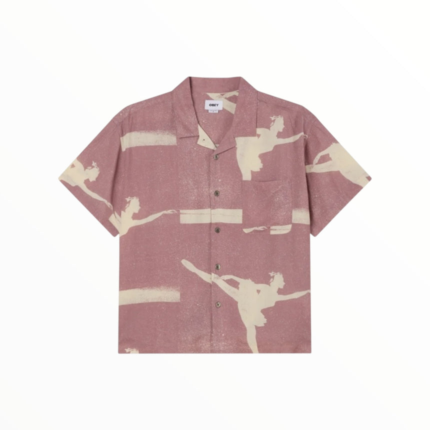 Obey Jacques Woven Shirt - Mauve Faded Wash - Spin Limit Boardshop