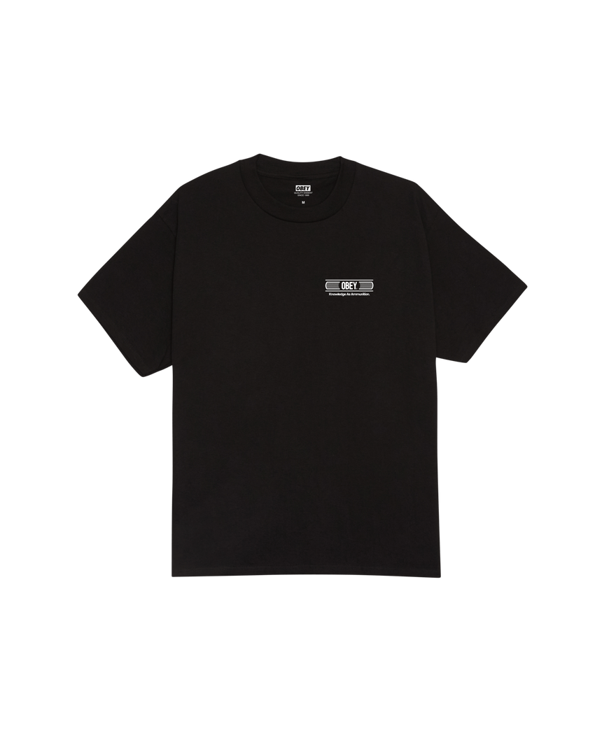Obey Knowledge As Ammunition Tee - Black - Spin Limit Boardshop