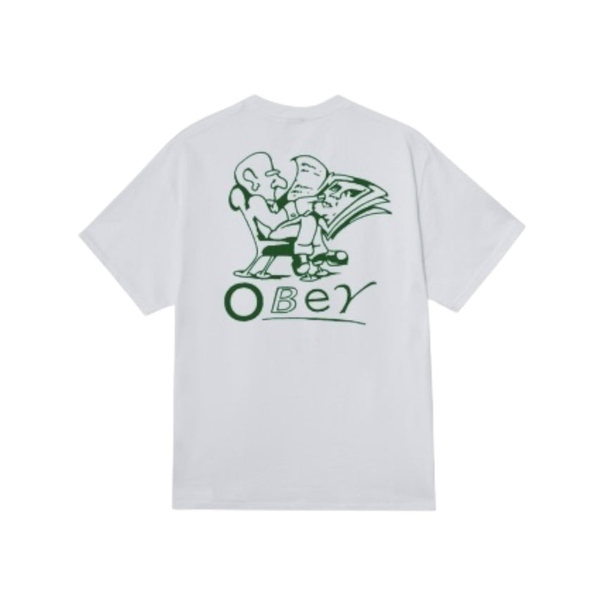 Obey Reader Tee - White - Spin Limit Boardshop