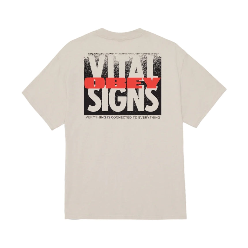 Obey Vital Signs Tee - Silver Grey - Spin Limit Boardshop