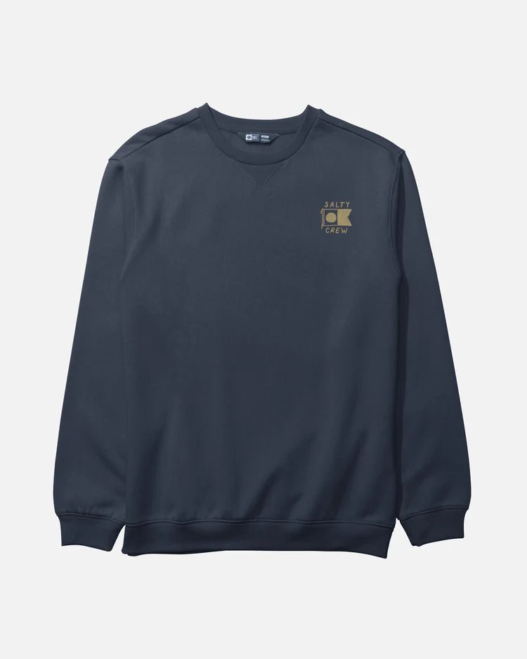 Salty Crew Call Sign Fleece Crew - Navy - Spin Limit Boardshop