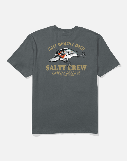 Salty Crew Cast Life Classic Tee - Charcoal - Spin Limit Boardshop