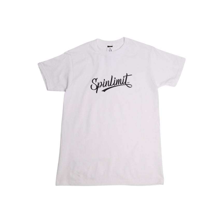 Spin Limit Baseball Logo Tee - White - Spin Limit Boardshop