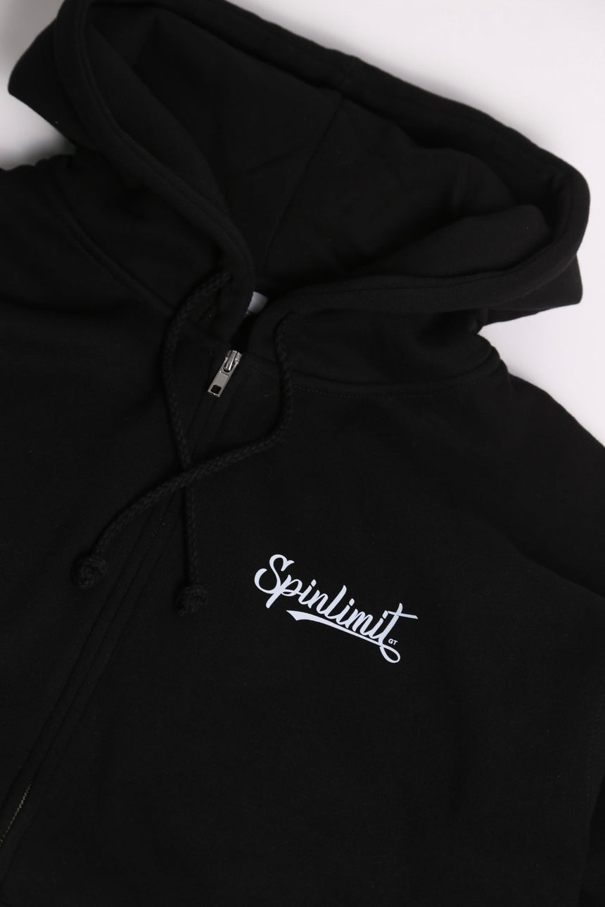 Spin Limit Baseball Logo Zip Hoodie - Black - Spin Limit Boardshop