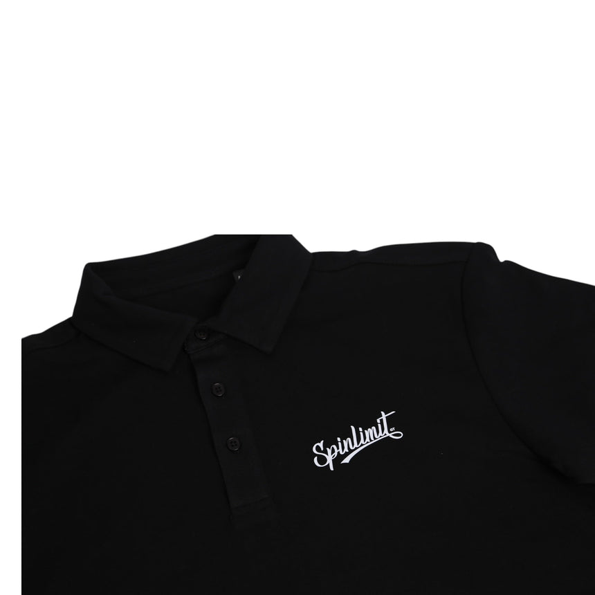 Spin Limit Baseball Polo - Black - Spin Limit Boardshop