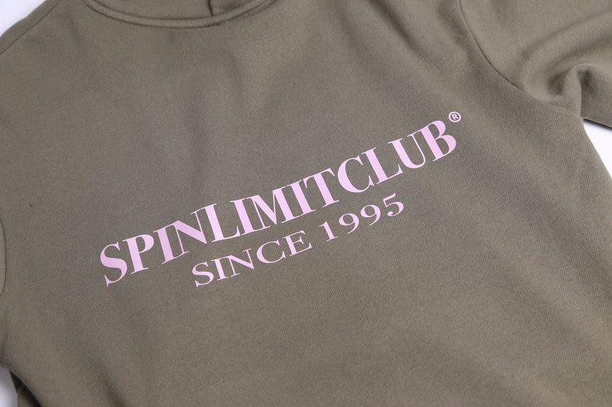 Spin Limit Club Hoodie - Olive Baby Pink - Spin Limit Boardshop