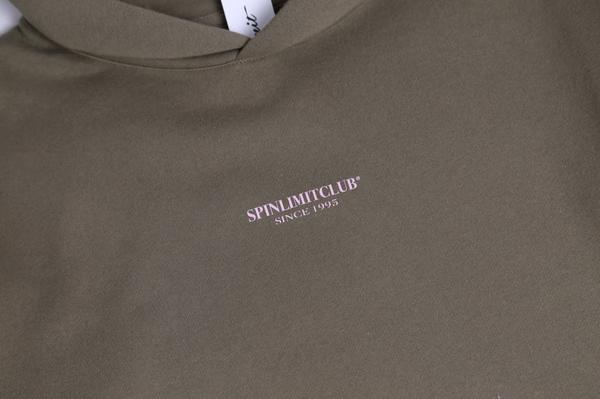 Spin Limit Club Hoodie - Olive Baby Pink - Spin Limit Boardshop