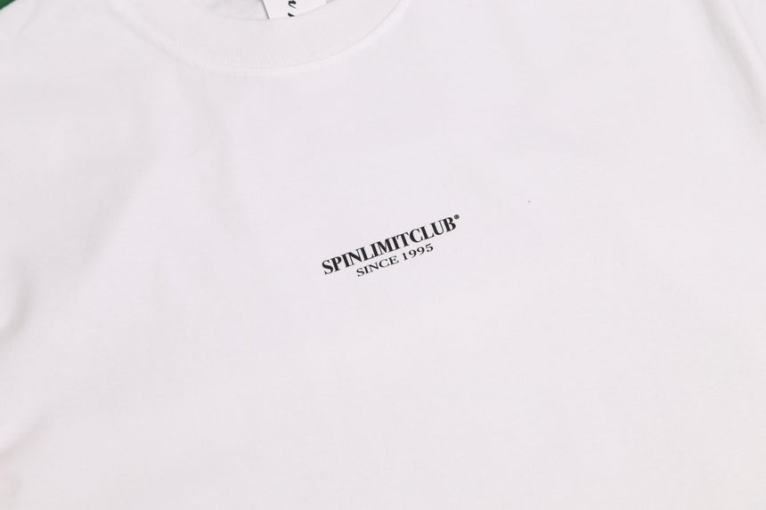 Spin Limit Club Premium Heavyweight Tee - White - Spin Limit Boardshop