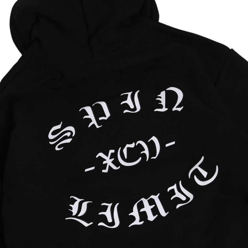 Spin Limit Fraktur Logo Hoodie - Black - Spin Limit Boardshop