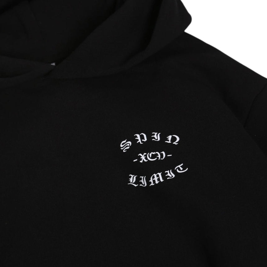 Spin Limit Fraktur Logo Hoodie - Black - Spin Limit Boardshop