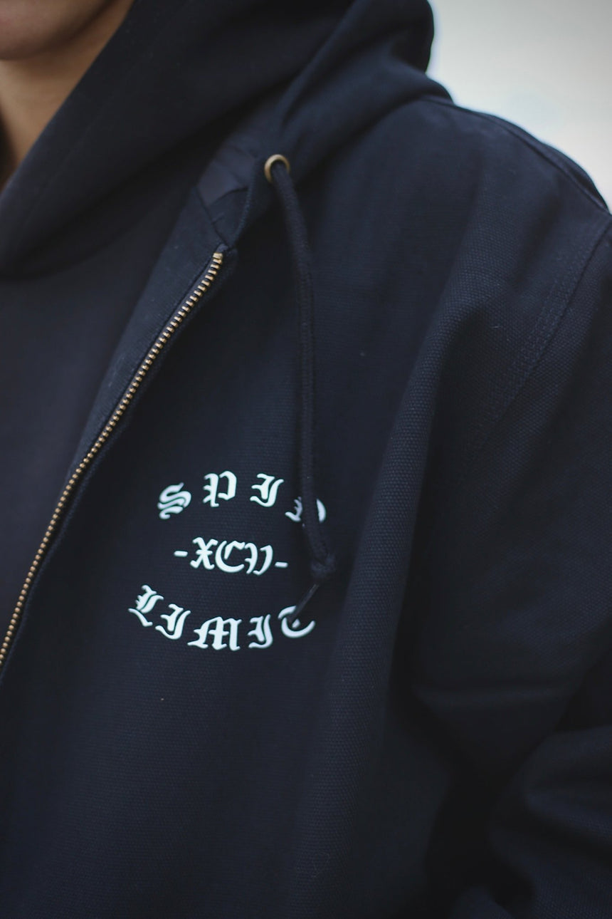 Spin Limit Fraktur Logo Work Jacket - Noir - Spin Limit Boardshop