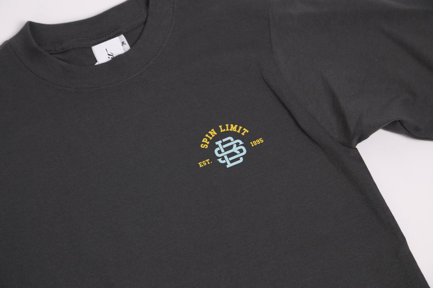Spin Limit MLB Logo Tee - Charcoal - Spin Limit Boardshop
