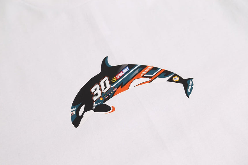 Spin Limit Orca Tee - White - Spin Limit Boardshop