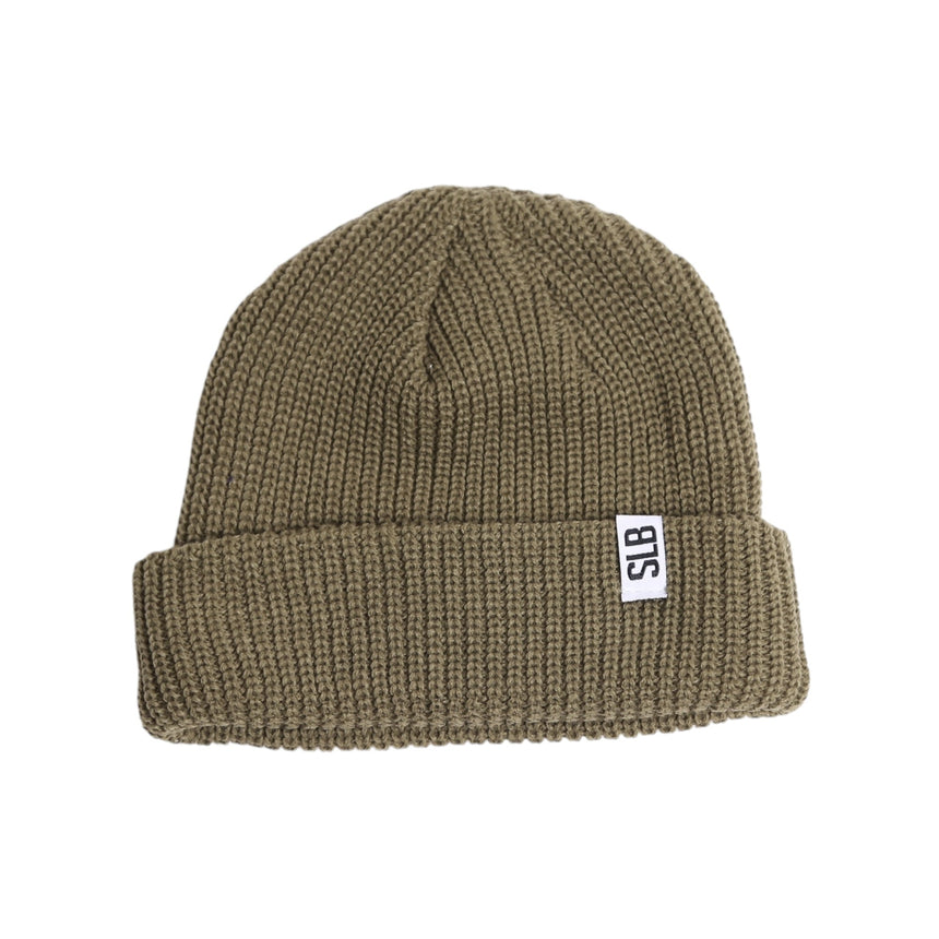 Spin Limit Slb Tab Fisher Beanie - Olive Green - Spin Limit Boardshop