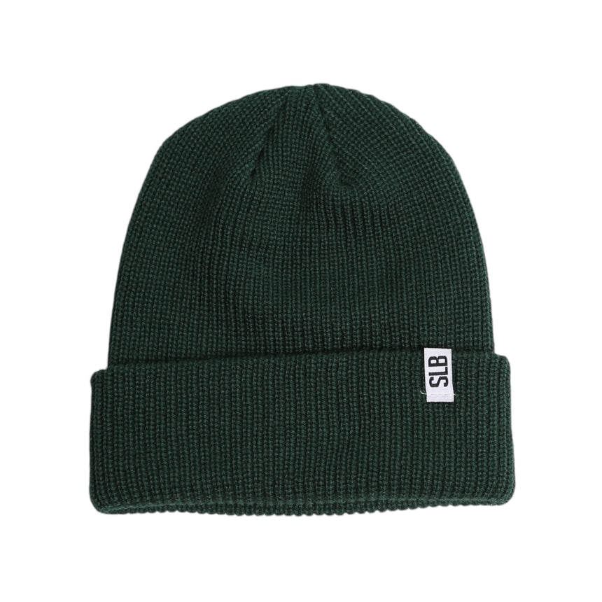 Spin Limit Slb Tab Loose Knit Beanie - Forest - Spin Limit Boardshop
