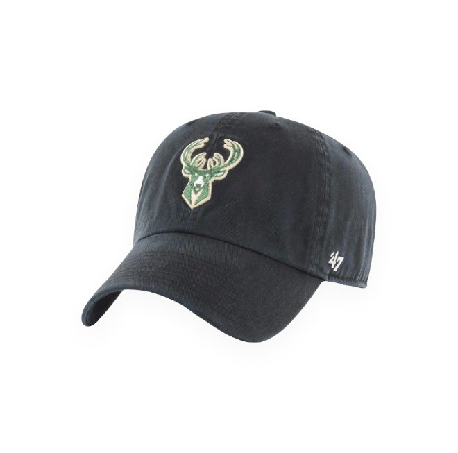 47 Brand NBA Clean Up Milwaukee Bucks - Black Green - Spin Limit Boardshop