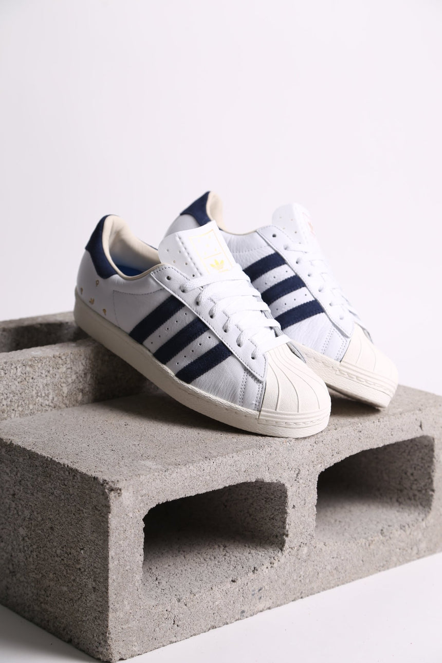 Adidas POP Trading Co Superstar ADV - White Navy - Spin Limit Boardshop