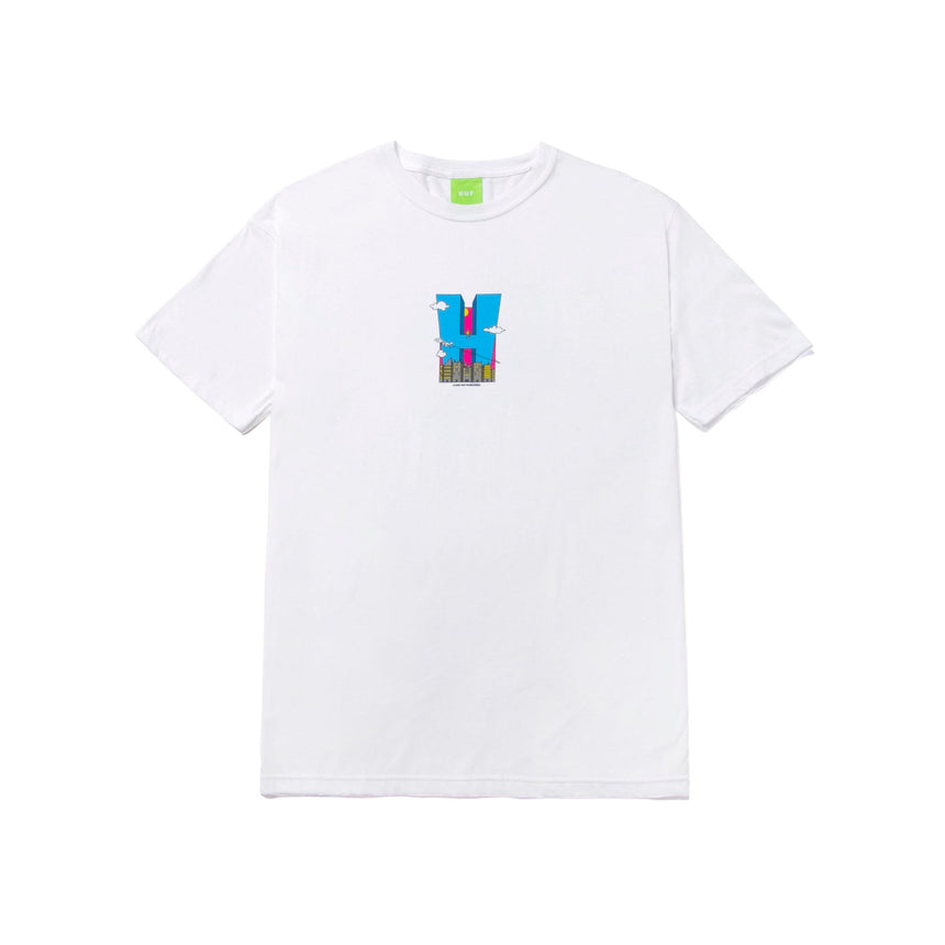 Huf City H Tee - White - Spin Limit Boardshop