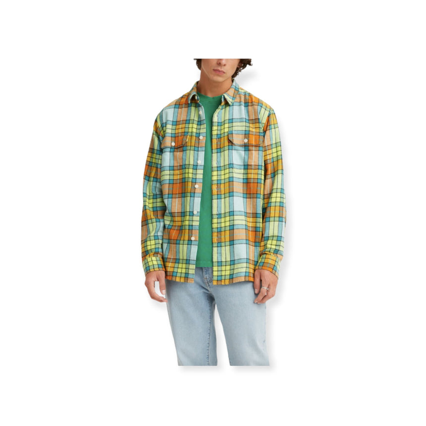 Levi's Jackson Work Shirt - Green Yellow Orange - Spin Limit Boardshop