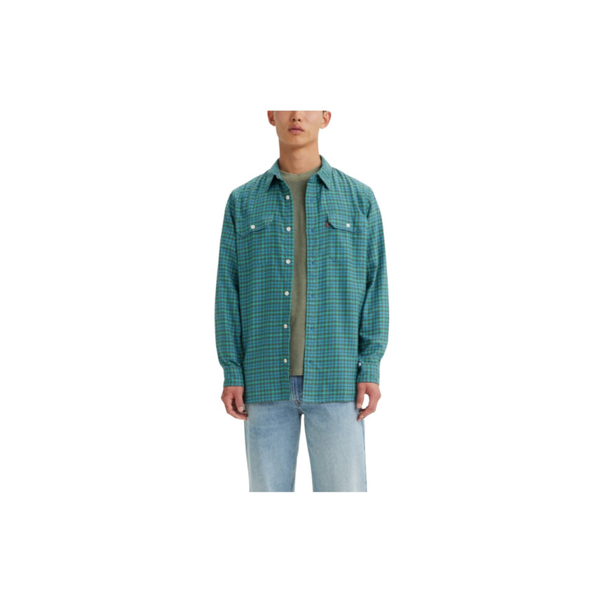 Levi's Jackson Worker LLoyd Plaid Woven - Green & Blue - Spin Limit Boardshop