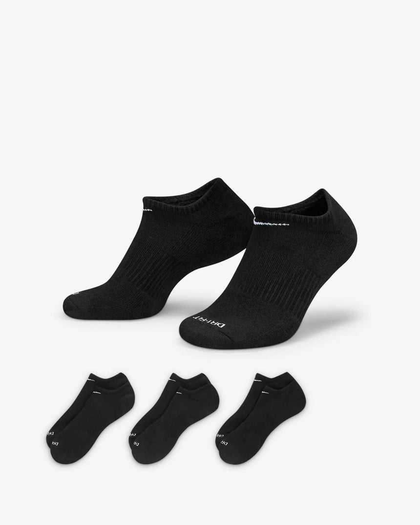 Nike Sb Everyday Plus No Show 3 Pack Socks - Black - Spin Limit Boardshop