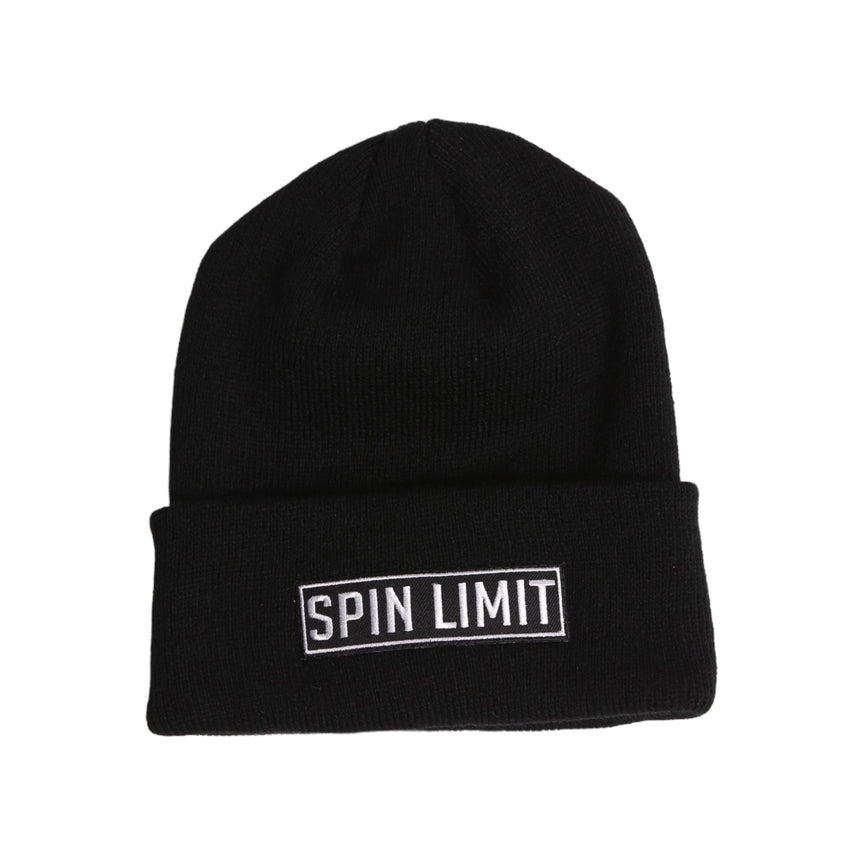 Spin Limit Patch Tight Knit Beanie - Black - Spin Limit Boardshop