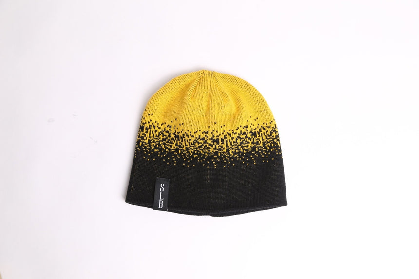 Spin Limit Pixel Beanie - Yellow Black - Spin Limit Boardshop