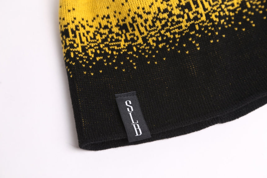 Spin Limit Pixel Beanie - Yellow Black - Spin Limit Boardshop
